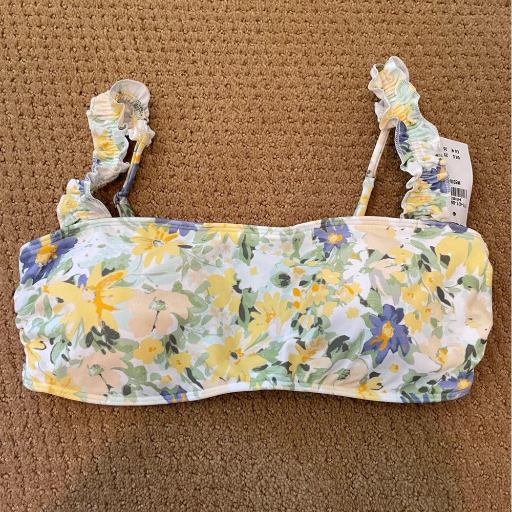 Abercrombie Floral Bralette Bikini Top